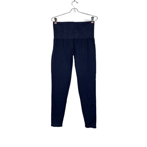 SPANX ASSETS Seamless Leggings High Rise Navy Blue XL - Picture 3 of 4